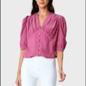eShakti pink button blouse 4X